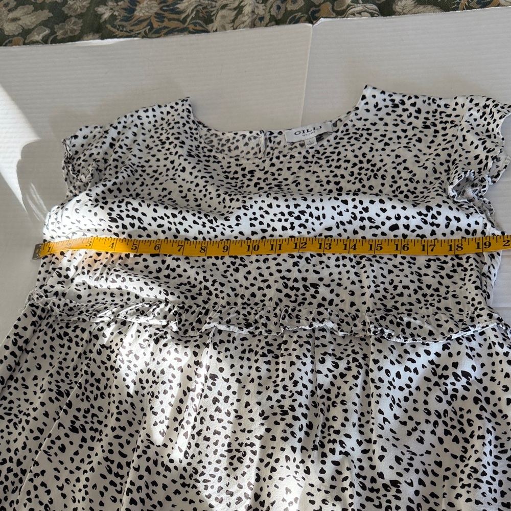 GILLI Women's Black and White cheetah print mini dress size Large - Picture 7 of 10